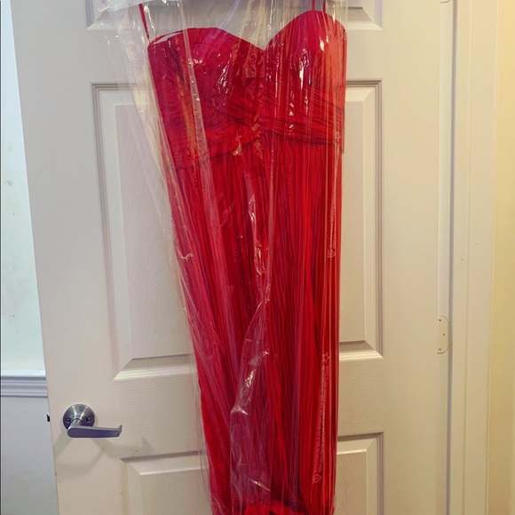 Strapless Red Ballgown - Picture 2 of 6